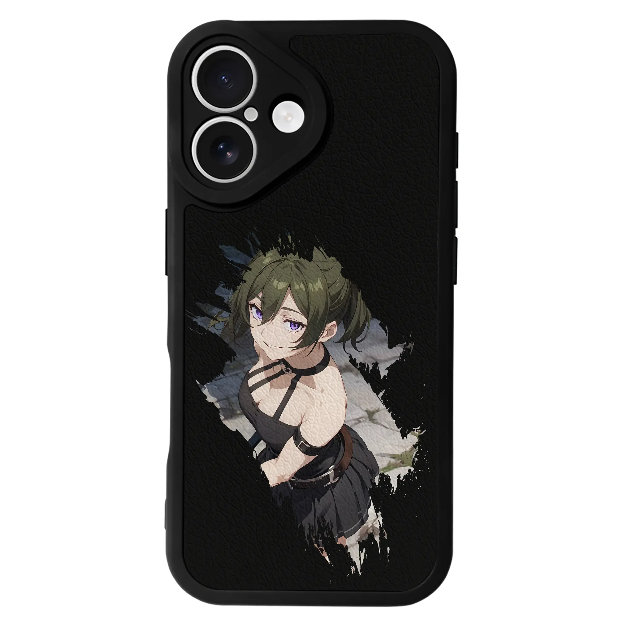 葬送のフリーレン（Frieren） グッズ,ユーベル（Übel） - IPhone 16シリーズ対応 ・ シリコンスマホケース ・ レザー調 ・ 高精度フィット ・ 耐衝撃 ・ ワイヤレス充電対応 ・ 精密カット